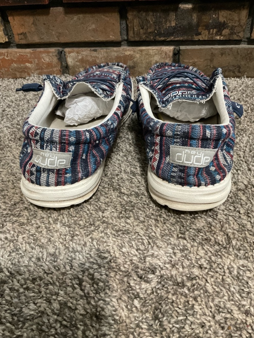 Hey Dude Men’s Wally Native- Southwestern Pattern Slip-On Loafers Size 12 - Picture 3 of 8